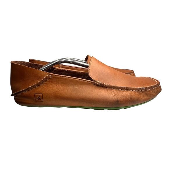 Sperry Wave Driver Mens 11 M Brown Leather Venetian Slip-On Loafer Shoes Preppy - Picture 6 of 16